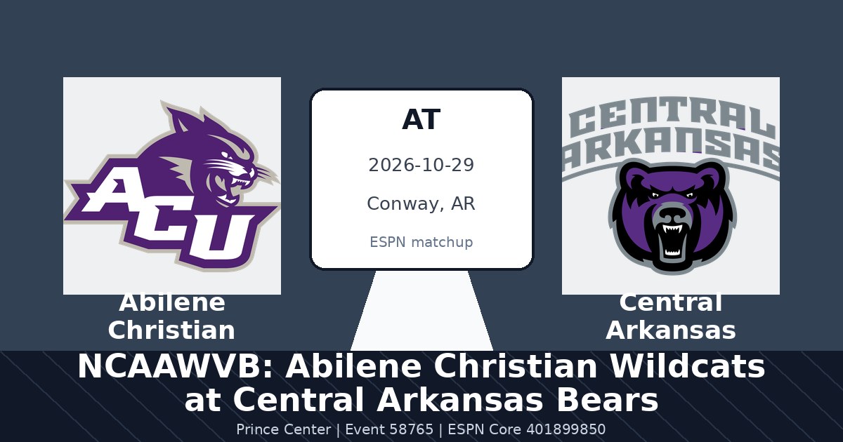 NCAAWVB: Abilene Christian Wildcats at Central Arkansas Bears photo in Conway, AR