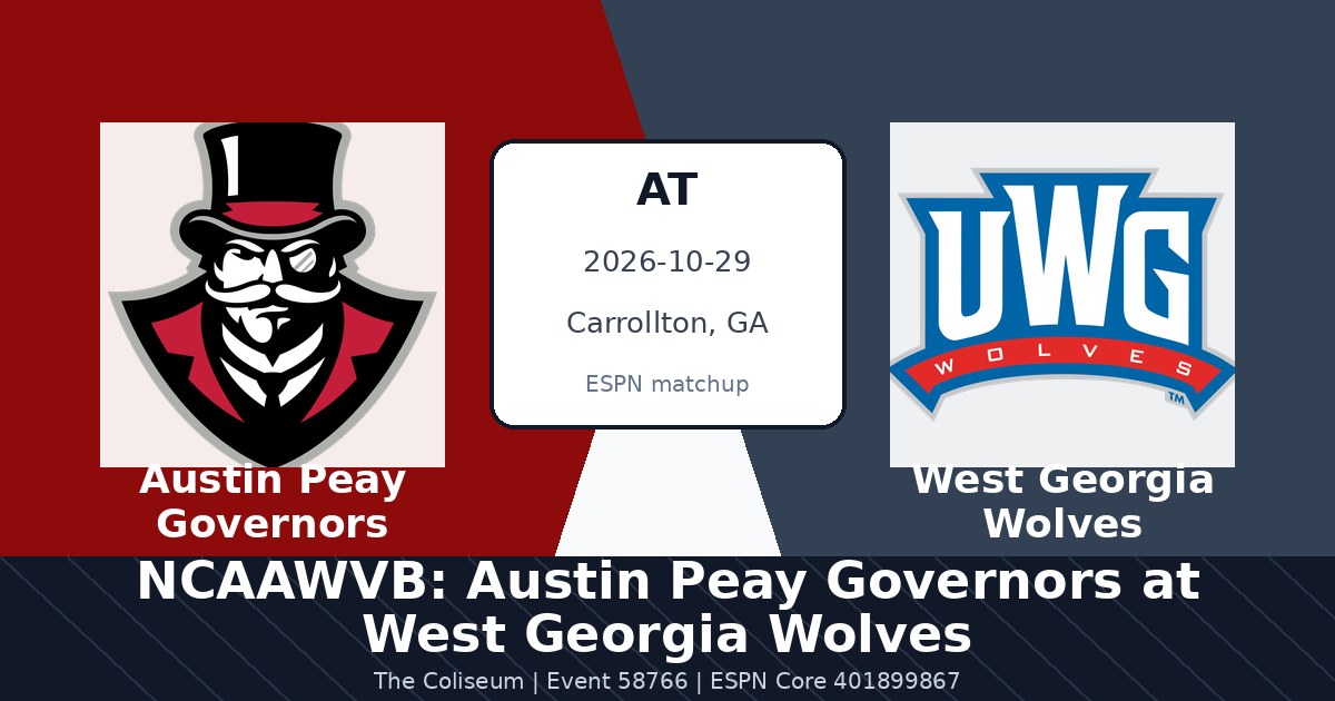 NCAAWVB: Austin Peay Governors at West Georgia Wolves photo in Carrollton, GA