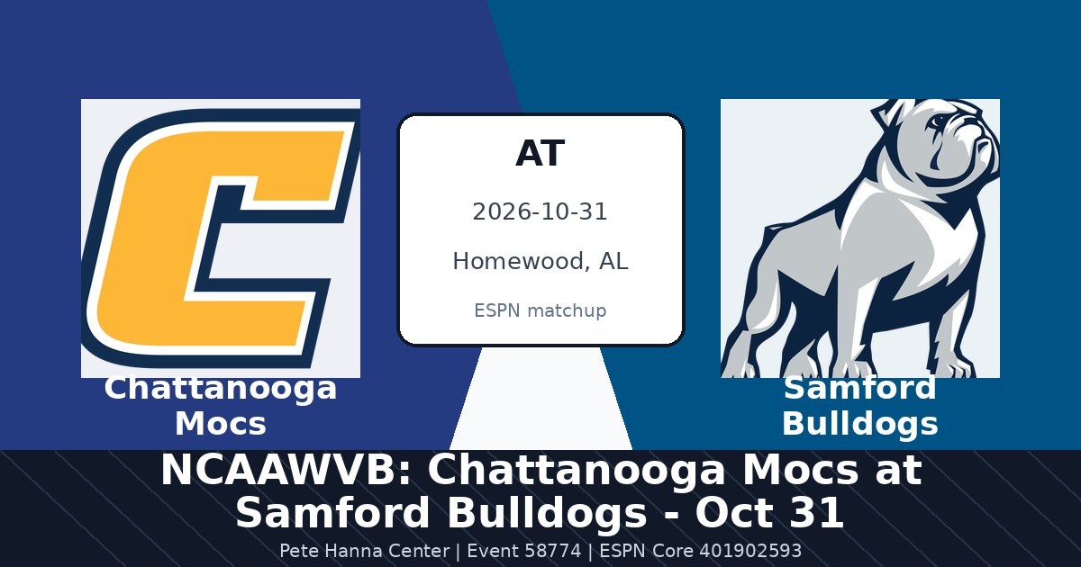 NCAAWVB: Chattanooga Mocs at Samford Bulldogs - Oct 31 photo in Homewood, AL