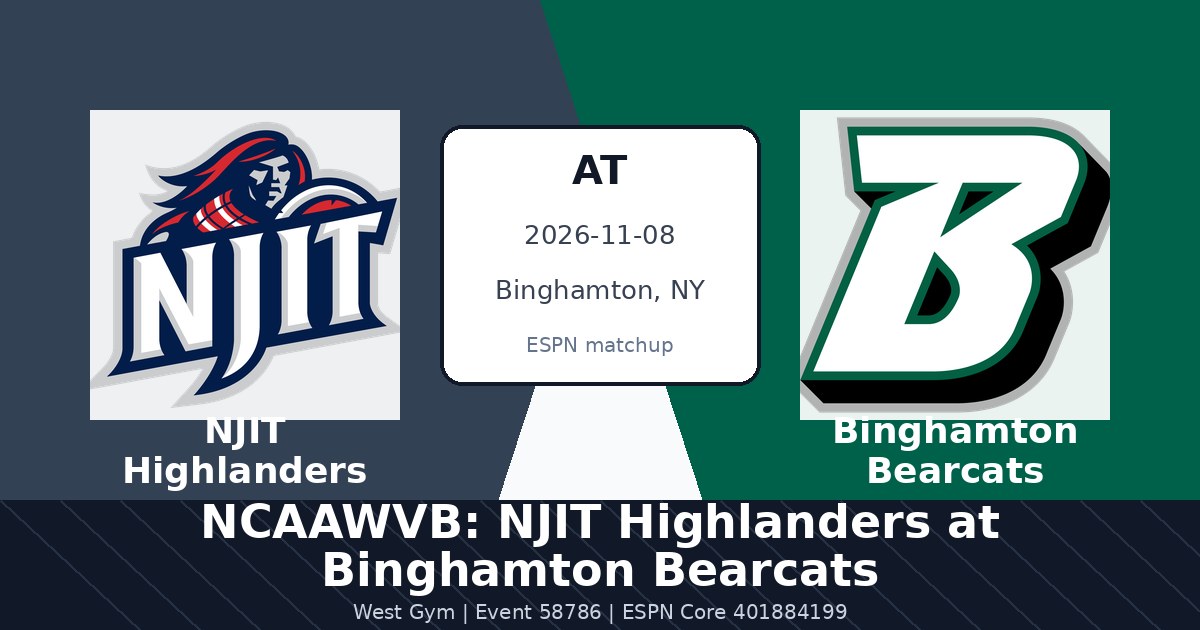 NCAAWVB: NJIT Highlanders at Binghamton Bearcats photo in Binghamton, NY
