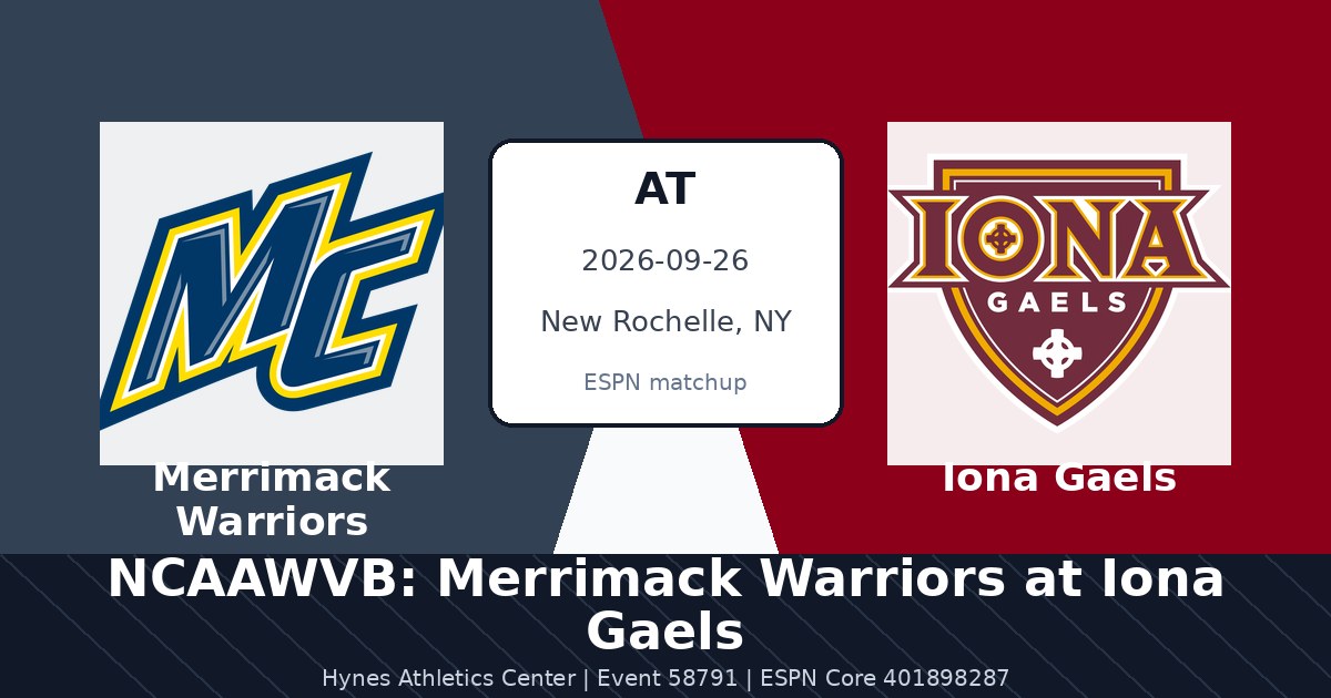 NCAAWVB: Merrimack Warriors at Iona Gaels photo in New Rochelle, NY