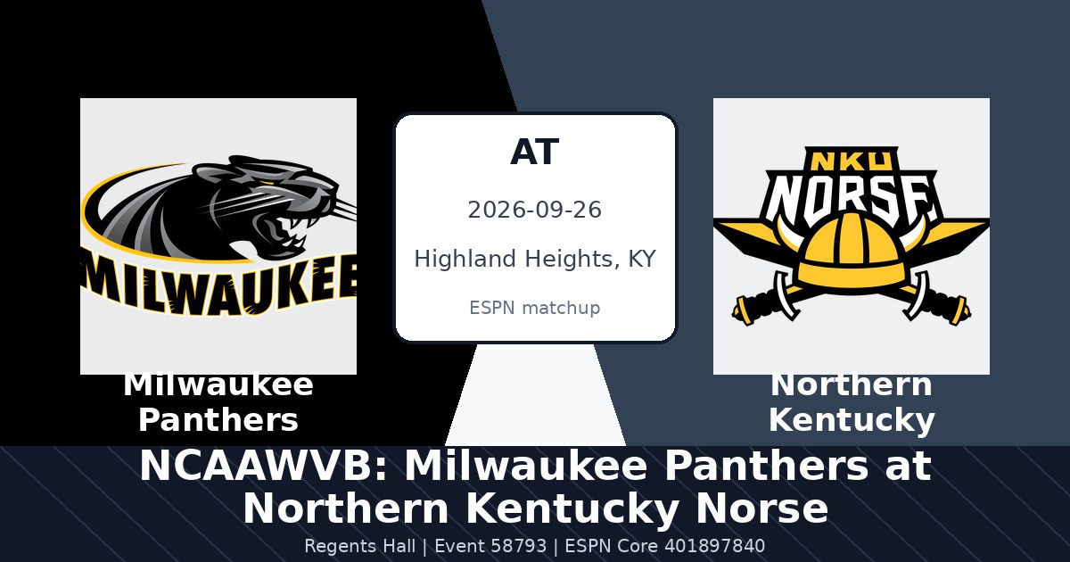 NCAAWVB: Milwaukee Panthers at Northern Kentucky Norse photo in Highland Heights, KY