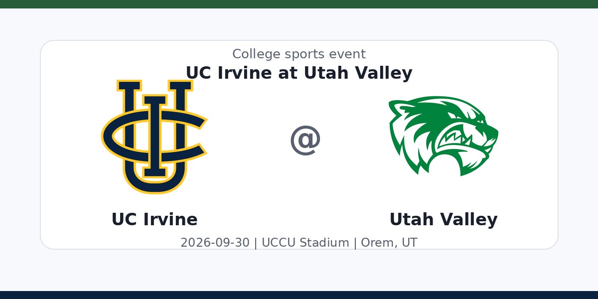 NCAA Men's Soccer: UC Irvine Anteaters at Utah Valley Wolverines photo in Orem, UT