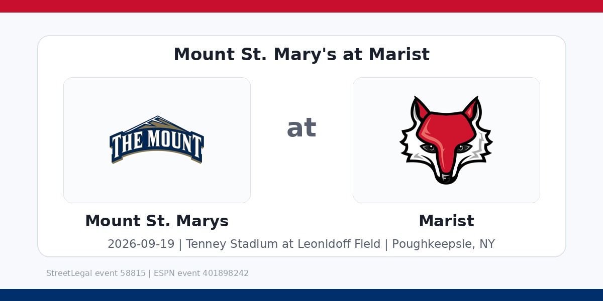NCAA Men's Soccer: Mount St. Mary's Mountaineers at Marist Red Foxes photo in Poughkeepsie, NY