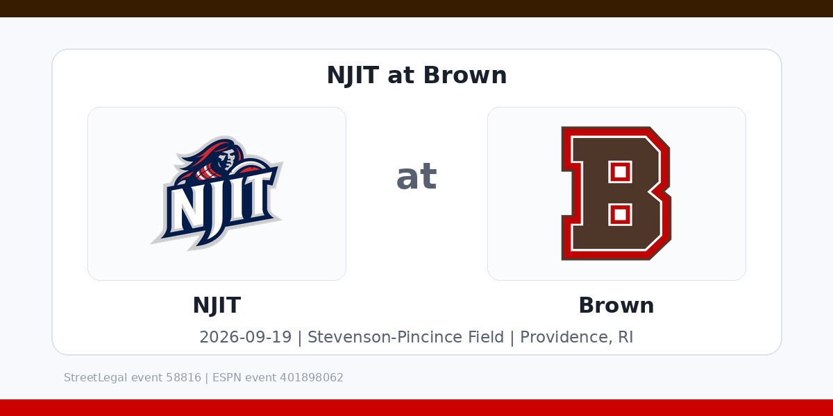 NCAA Men's Soccer: NJIT Highlanders at Brown Bears in Providence, RI