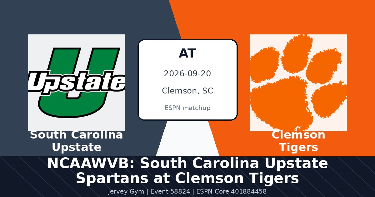 NCAAWVB: South Carolina Upstate Spartans at Clemson Tigers photo in Clemson, SC