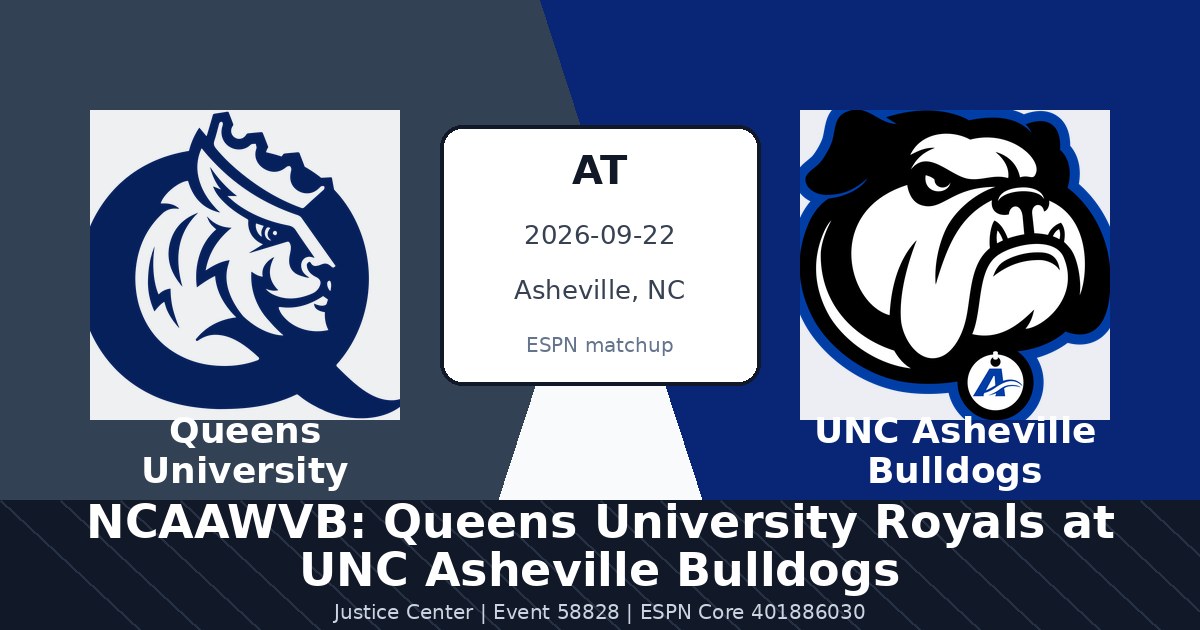 NCAAWVB: Queens University Royals at UNC Asheville Bulldogs photo in Asheville, NC