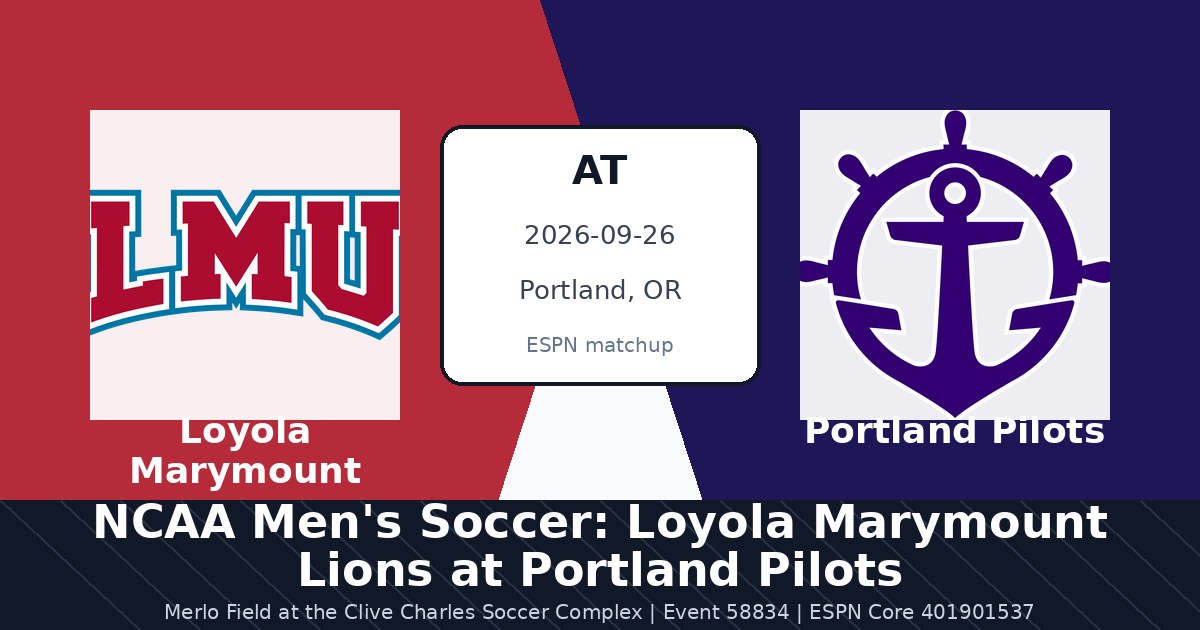 NCAA Men's Soccer: Loyola Marymount Lions at Portland Pilots photo in Portland, OR