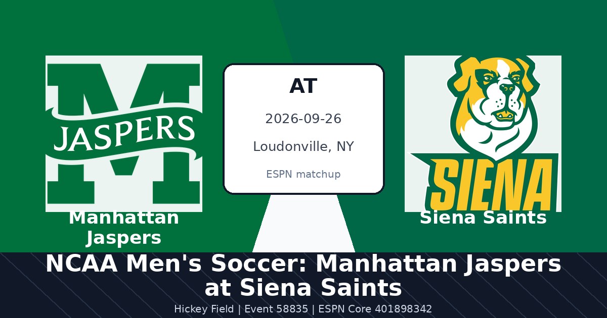NCAA Men's Soccer: Manhattan Jaspers at Siena Saints photo in Loudonville, NY