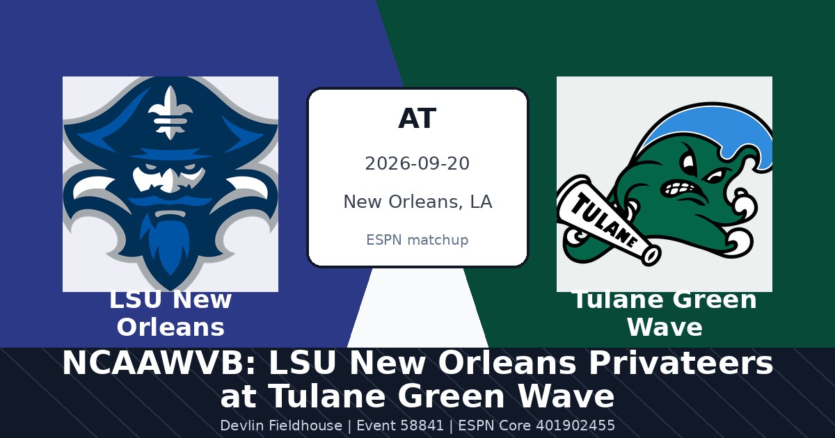 NCAAWVB: LSU New Orleans Privateers at Tulane Green Wave photo in New Orleans, LA