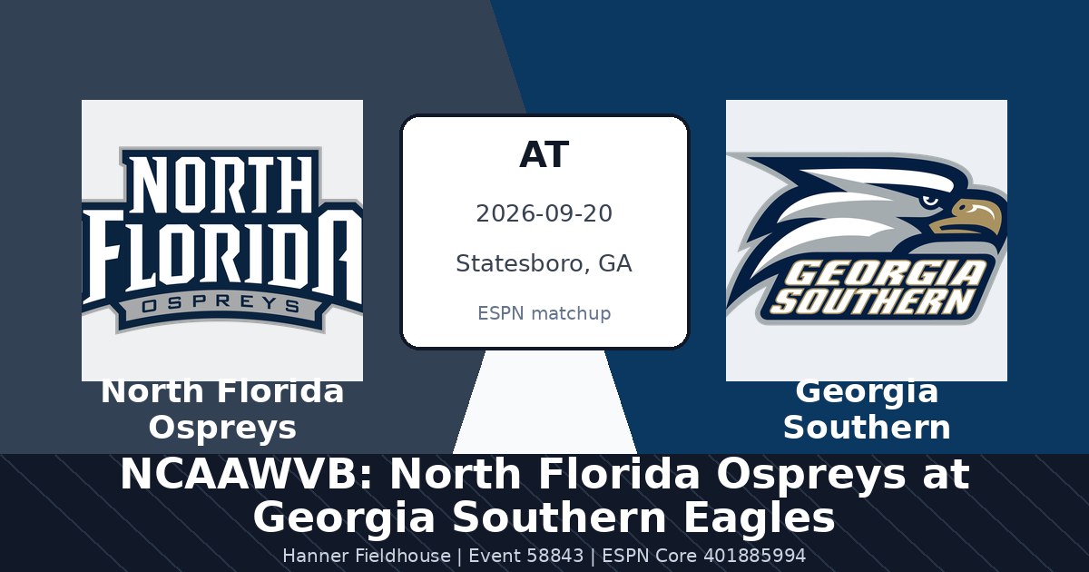 NCAAWVB: North Florida Ospreys at Georgia Southern Eagles photo in Statesboro, GA