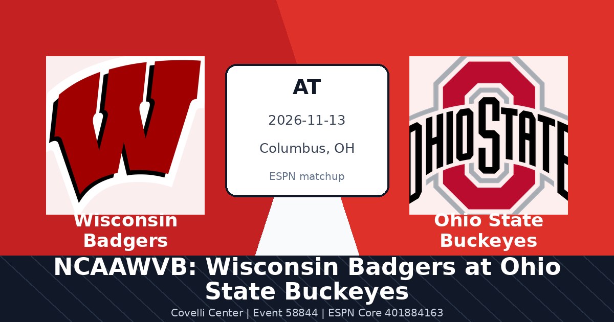 NCAAWVB: Wisconsin Badgers at Ohio State Buckeyes — sports in Columbus, OH