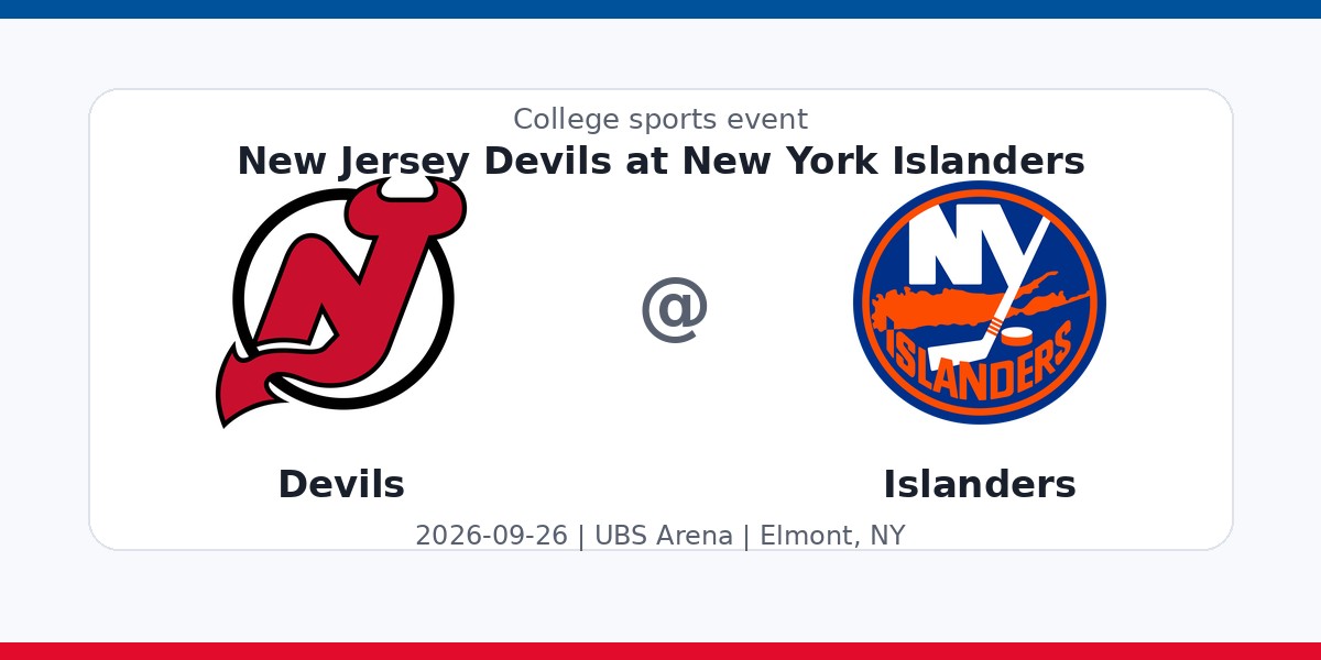 NHL: New Jersey Devils at New York Islanders - Sep 26 photo in Elmont, NY