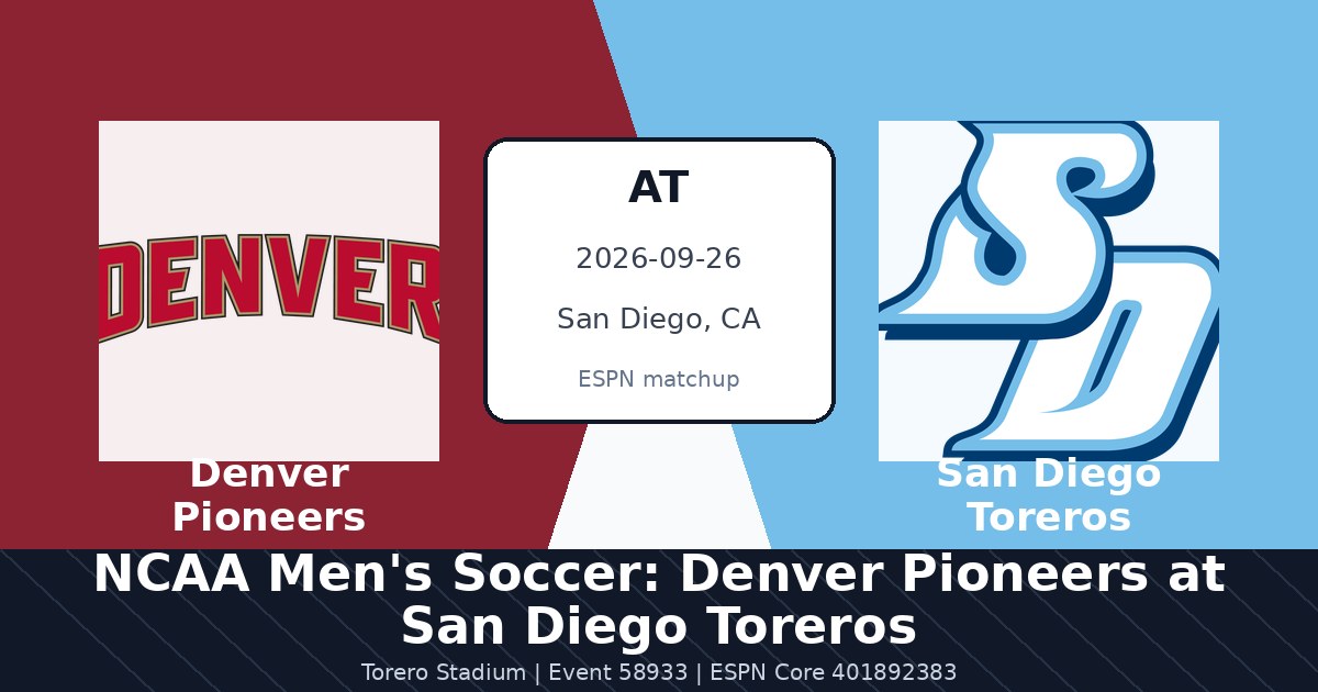 NCAA Men's Soccer: Denver Pioneers at San Diego Toreros photo in San Diego, CA