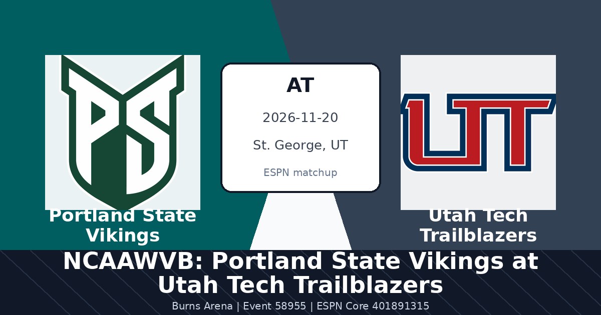 NCAAWVB: Portland State Vikings at Utah Tech Trailblazers photo in St. George, UT