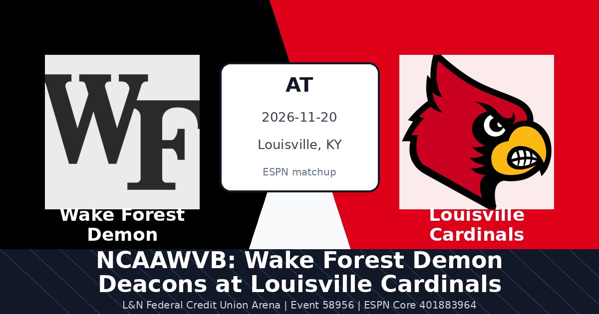 NCAAWVB: Wake Forest Demon Deacons at Louisville Cardinals — sports in Louisville, KY