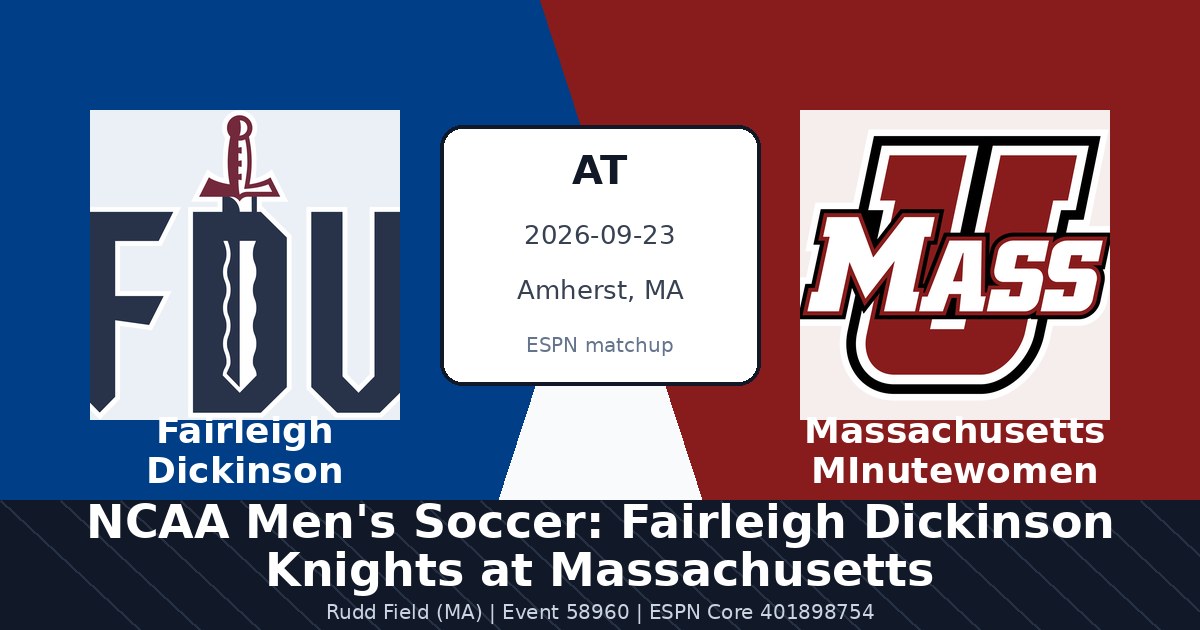 NCAA Men's Soccer: Fairleigh Dickinson Knights at Massachusetts MInutewomen photo in Amherst, MA