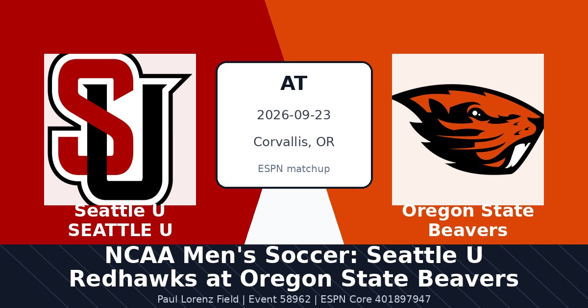 NCAA Men's Soccer: Seattle U Redhawks at Oregon State Beavers photo in Corvallis, OR