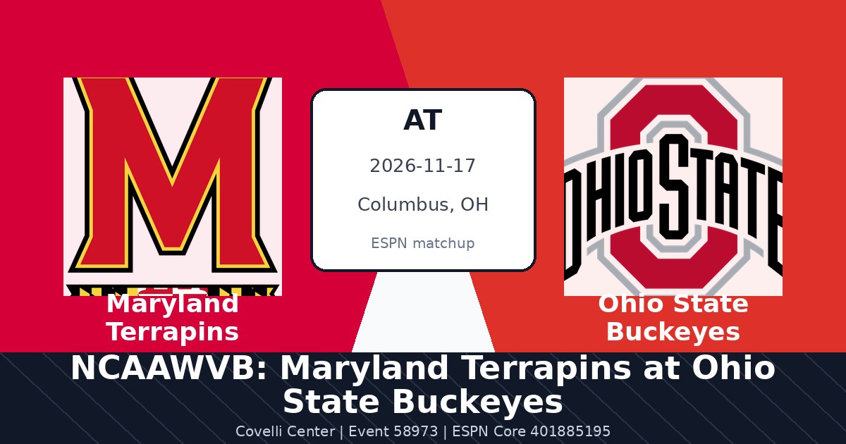 NCAAWVB: Maryland Terrapins at Ohio State Buckeyes — sports in Columbus, OH