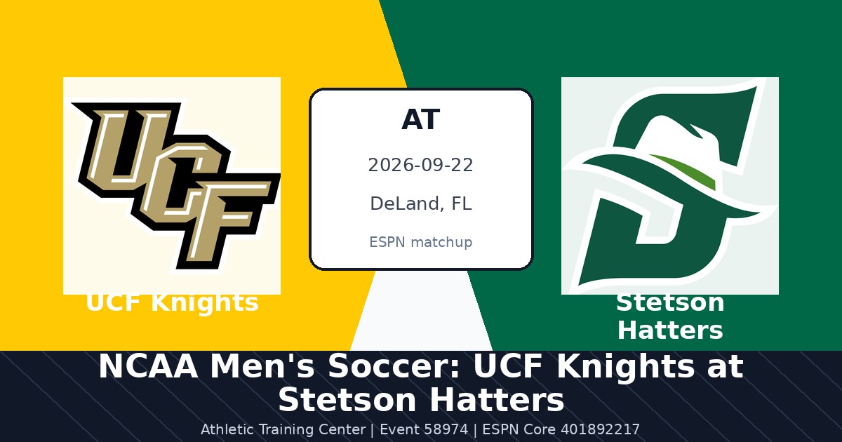 NCAA Men's Soccer: UCF Knights at Stetson Hatters photo in DeLand, FL