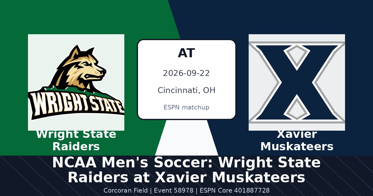 NCAA Men's Soccer: Wright State Raiders at Xavier Muskateers photo in Cincinnati, OH