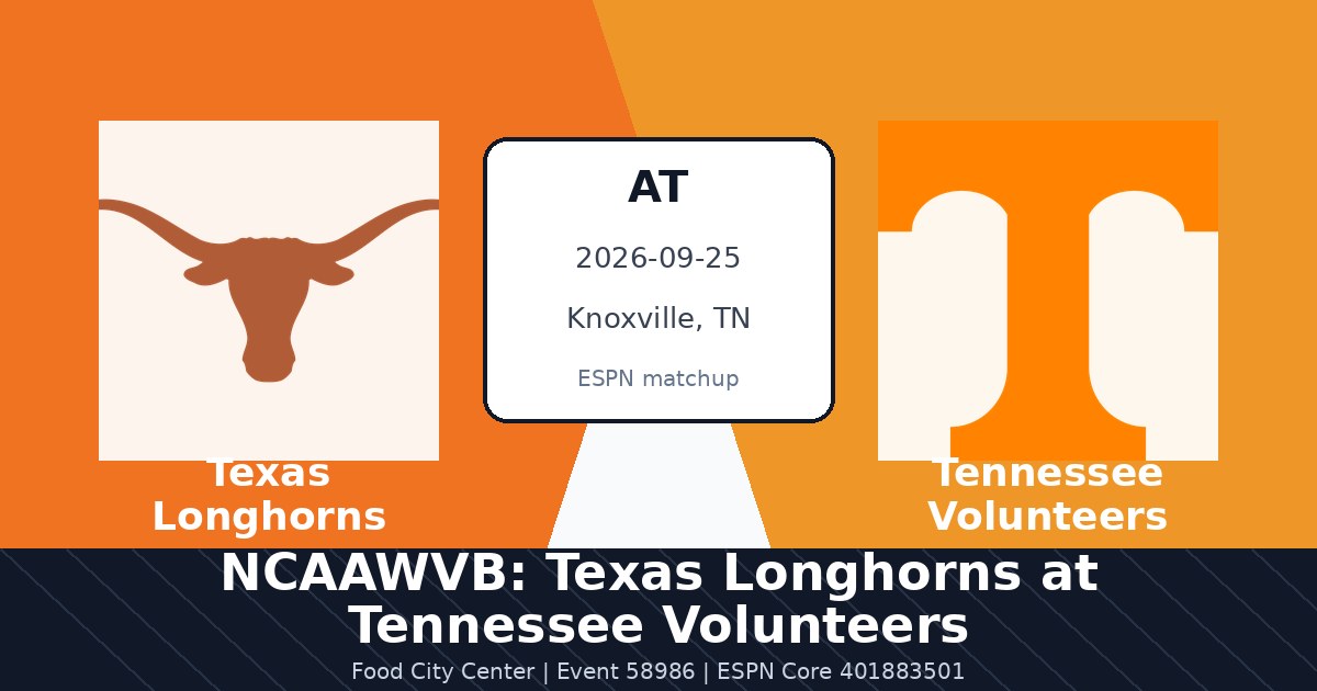 NCAAWVB: Texas Longhorns at Tennessee Volunteers photo in Knoxville, TN