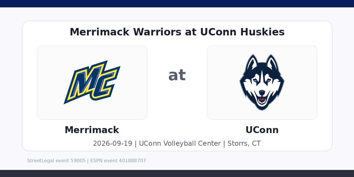 NCAAWVB: Merrimack Warriors at UConn Huskies photo in Storrs, CT