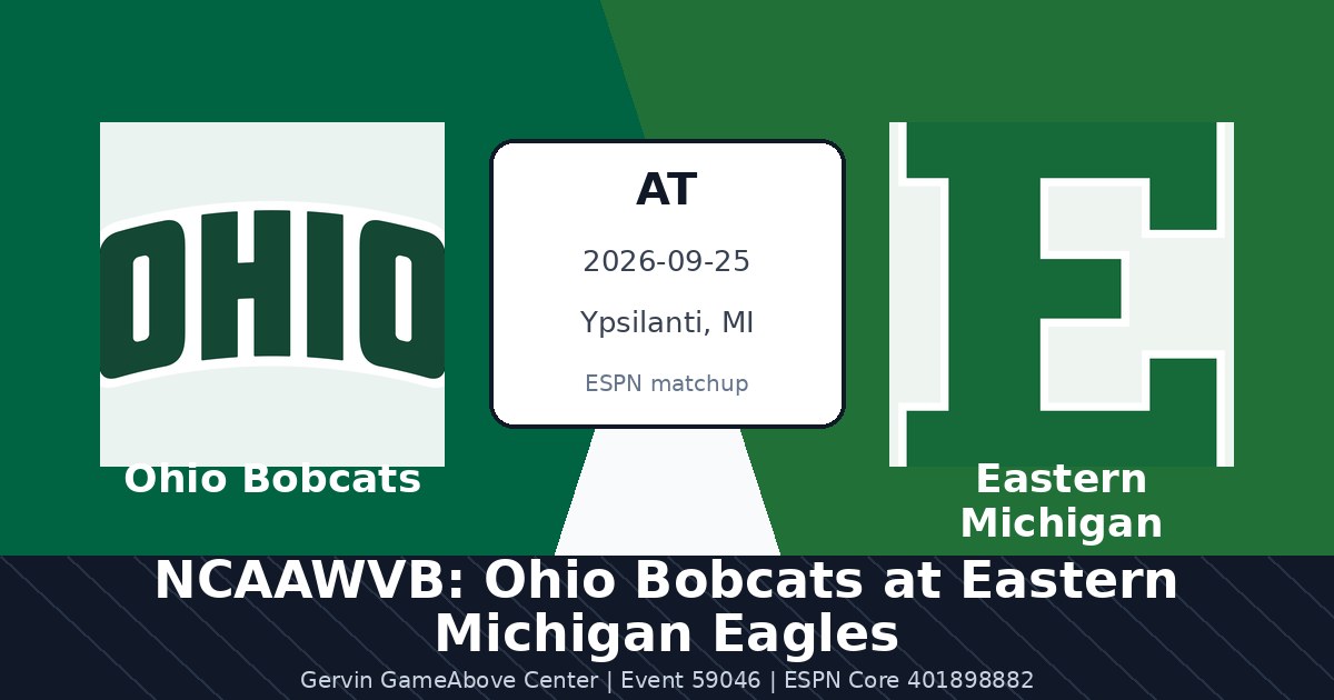 NCAAWVB: Ohio Bobcats at Eastern Michigan Eagles photo in Ypsilanti, MI