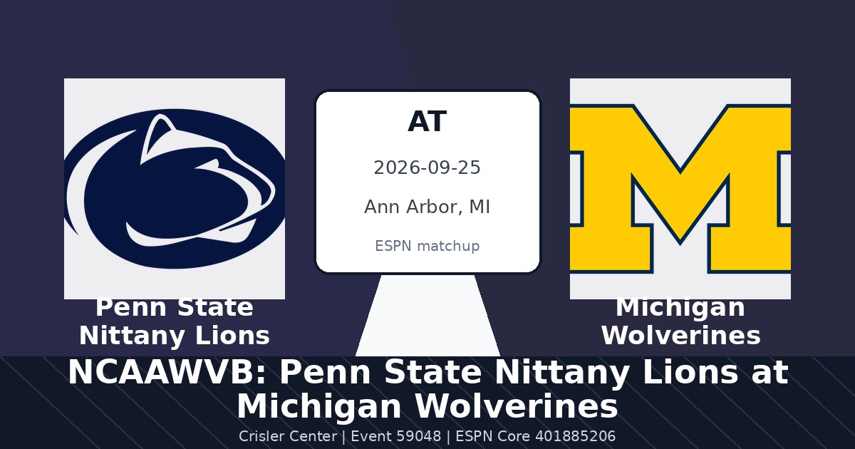 NCAAWVB: Penn State Nittany Lions at Michigan Wolverines photo in Ann Arbor, MI