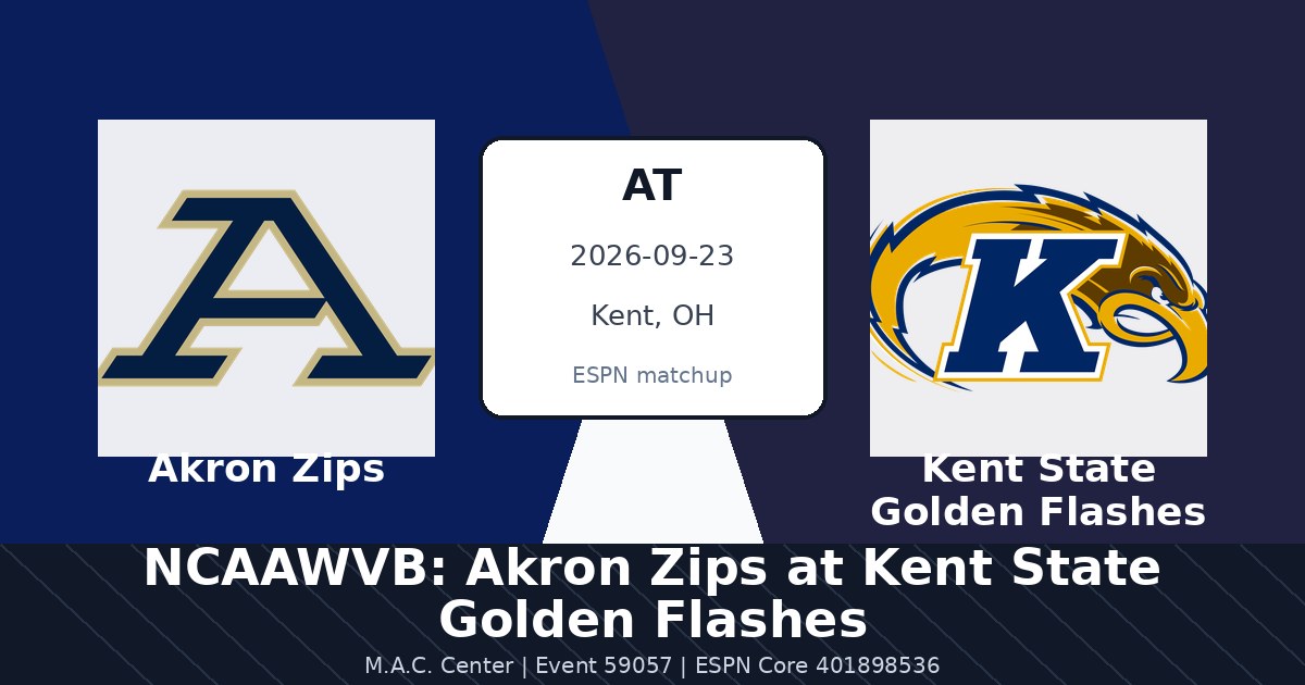 NCAAWVB: Akron Zips at Kent State Golden Flashes photo in Kent, OH