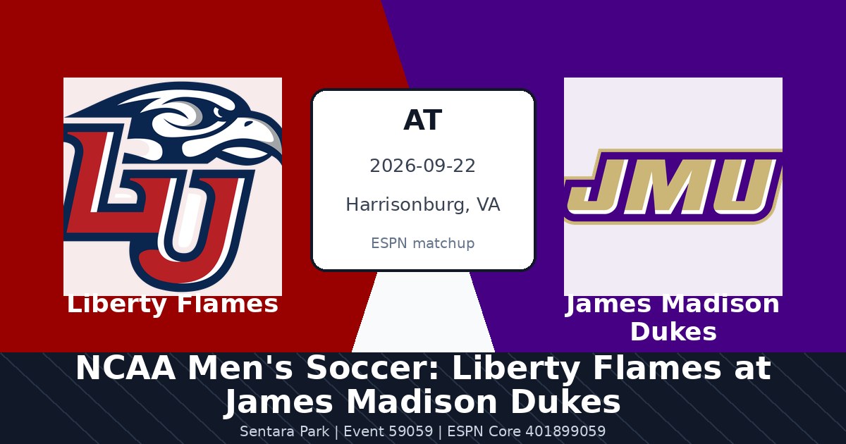 NCAA Men's Soccer: Liberty Flames at James Madison Dukes photo in Harrisonburg, VA