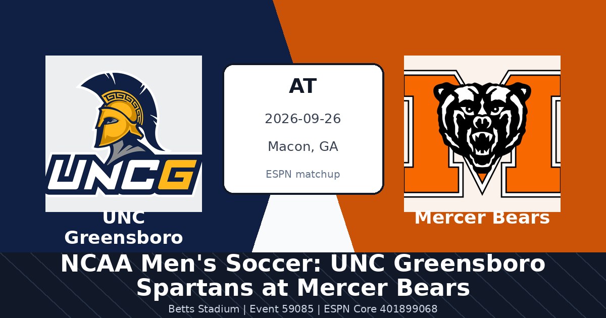 NCAA Men's Soccer: UNC Greensboro Spartans at Mercer Bears photo in Macon, GA