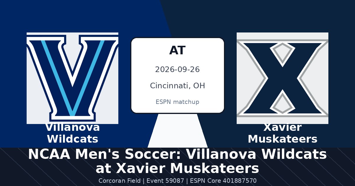 NCAA Men's Soccer: Villanova Wildcats at Xavier Muskateers photo in Cincinnati, OH