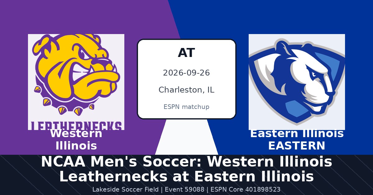 NCAA Men's Soccer: Western Illinois Leathernecks at Eastern Illinois Panthers photo in Charleston, IL