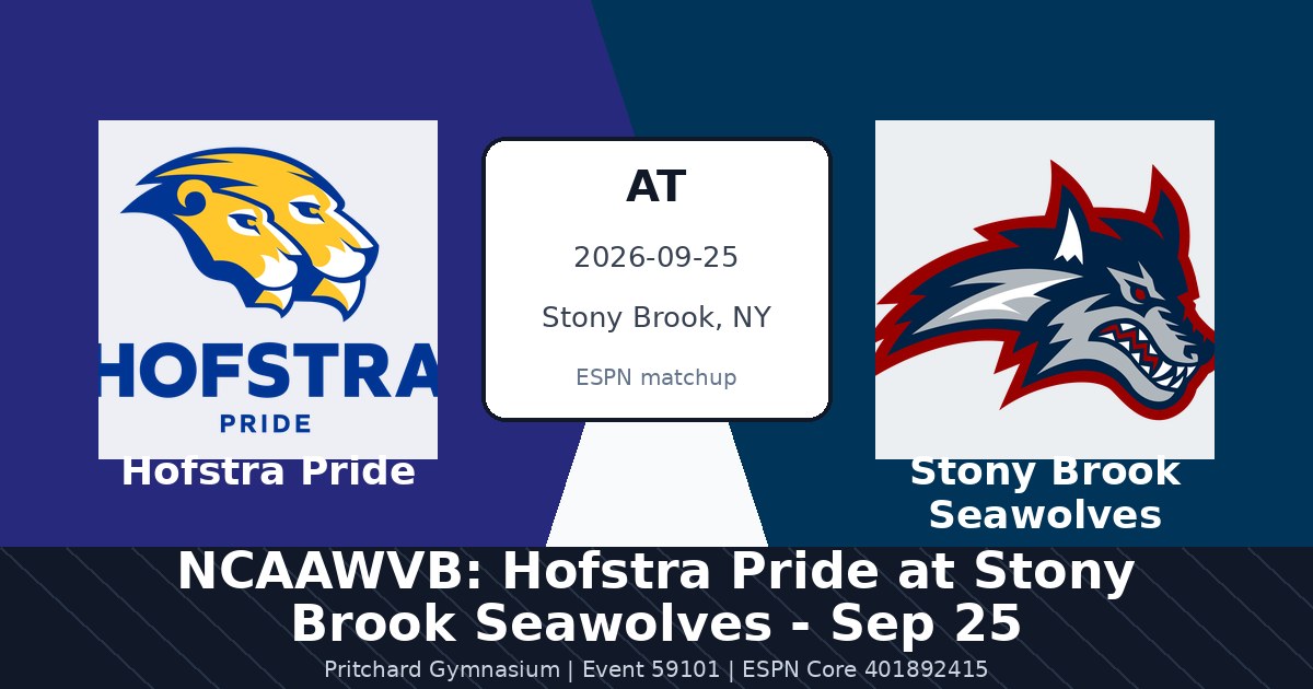 NCAAWVB: Hofstra Pride at Stony Brook Seawolves - Sep 25 photo in Stony Brook, NY