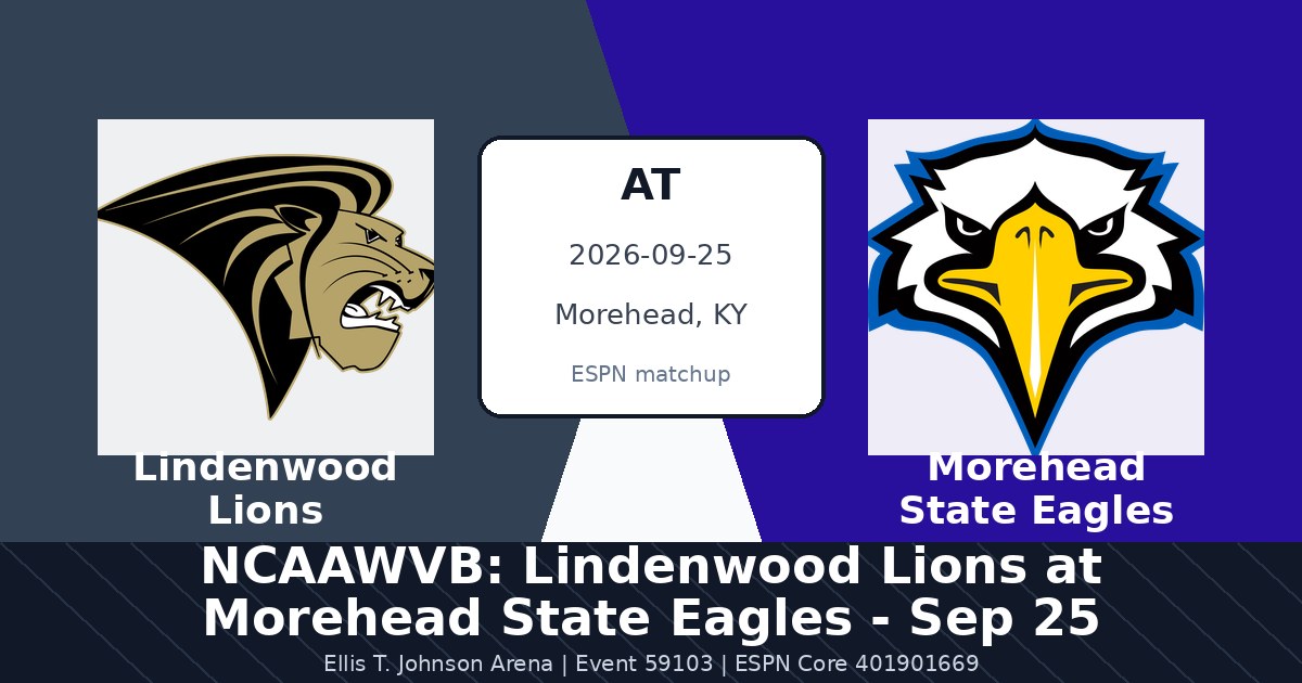 NCAAWVB: Lindenwood Lions at Morehead State Eagles - Sep 25 photo in Morehead, KY