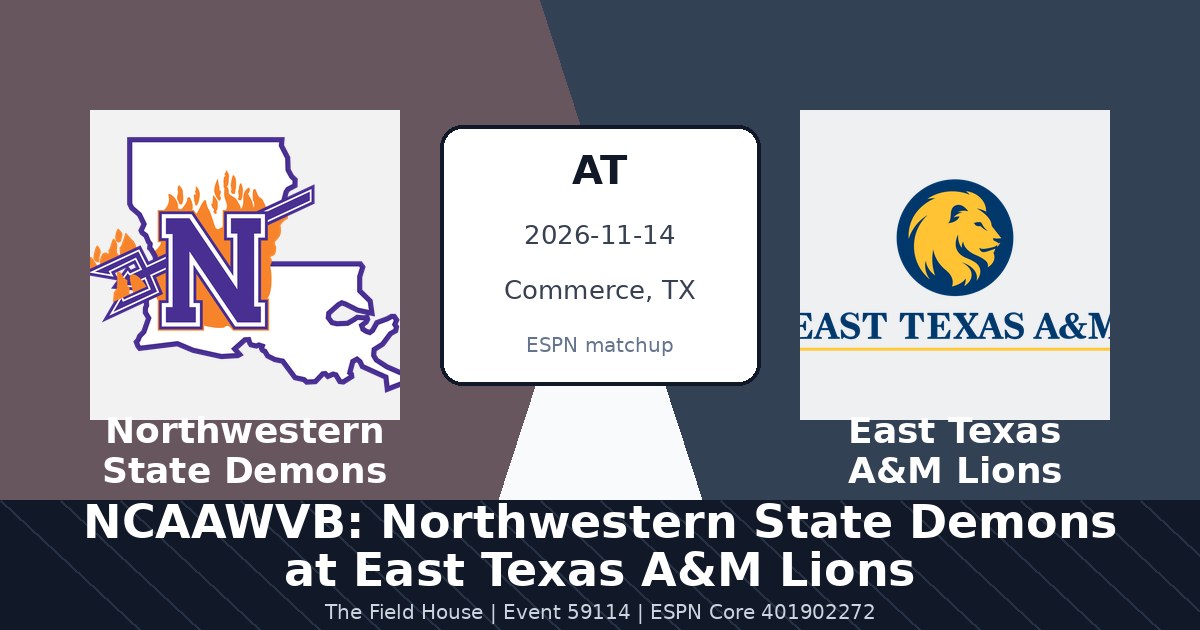 NCAAWVB: Northwestern State Demons at East Texas A&M Lions photo in Commerce, TX