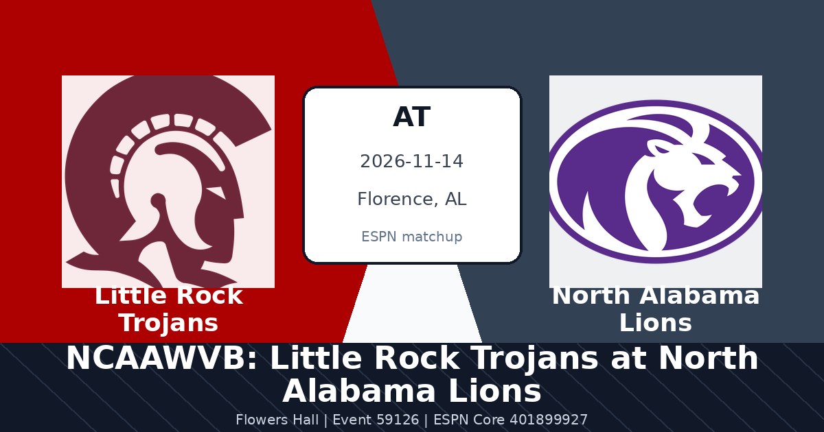 NCAAWVB: Little Rock Trojans at North Alabama Lions photo in Florence, AL
