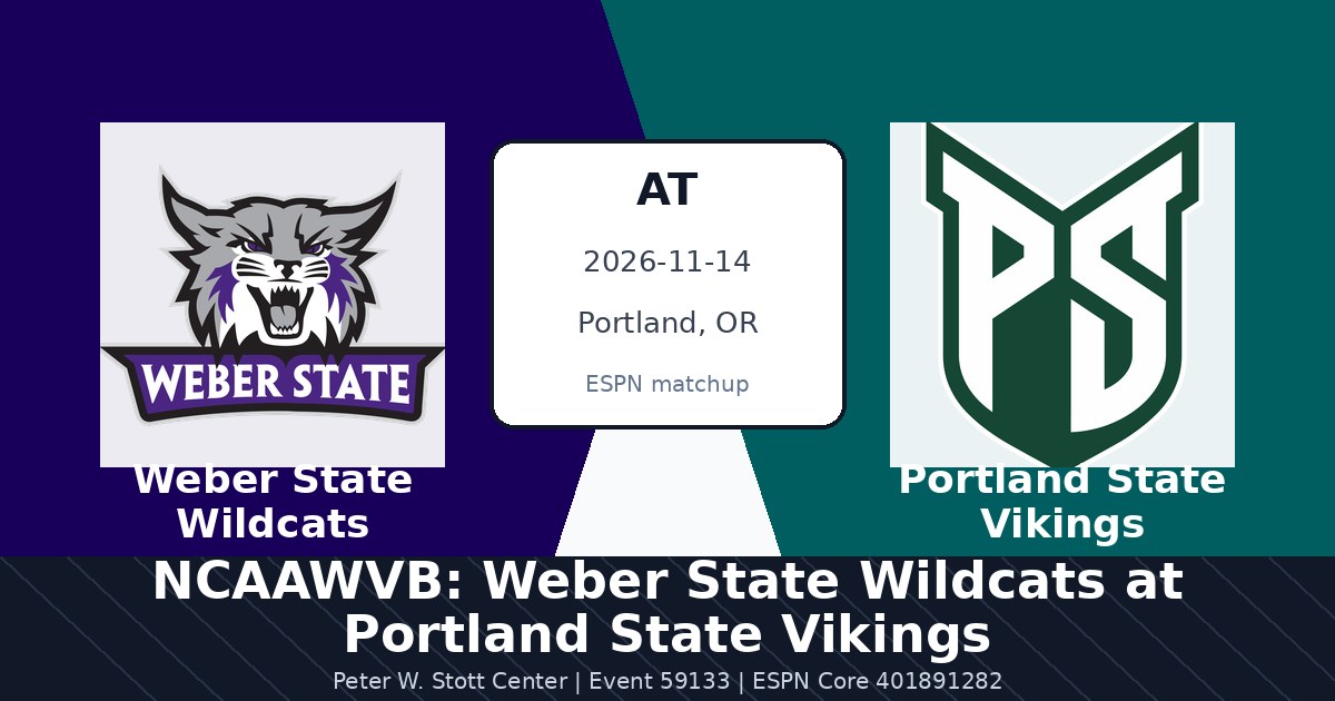 NCAAWVB: Weber State Wildcats at Portland State Vikings photo in Portland, OR