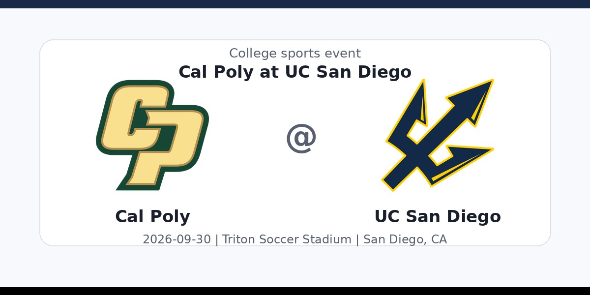 NCAA Men's Soccer: Cal Poly Mustangs at UC San Diego Tritons photo in San Diego, CA