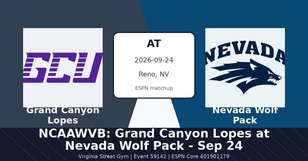NCAAWVB: Grand Canyon Lopes at Nevada Wolf Pack - Sep 24 photo in Reno, NV