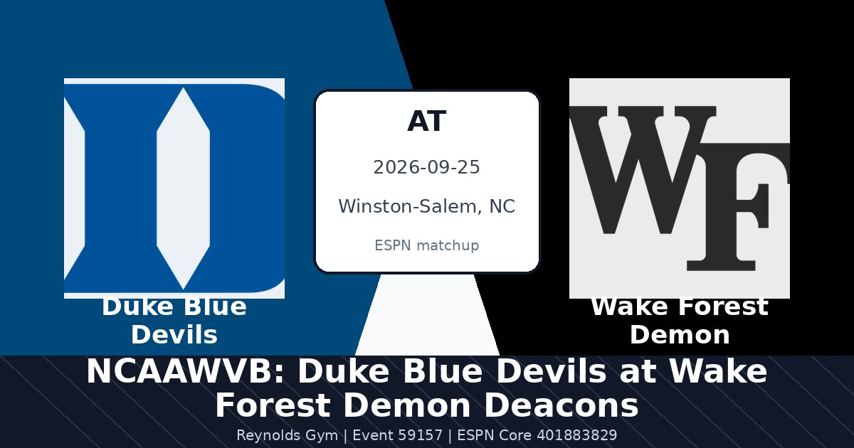 NCAAWVB: Duke Blue Devils at Wake Forest Demon Deacons photo in Winston-Salem, NC