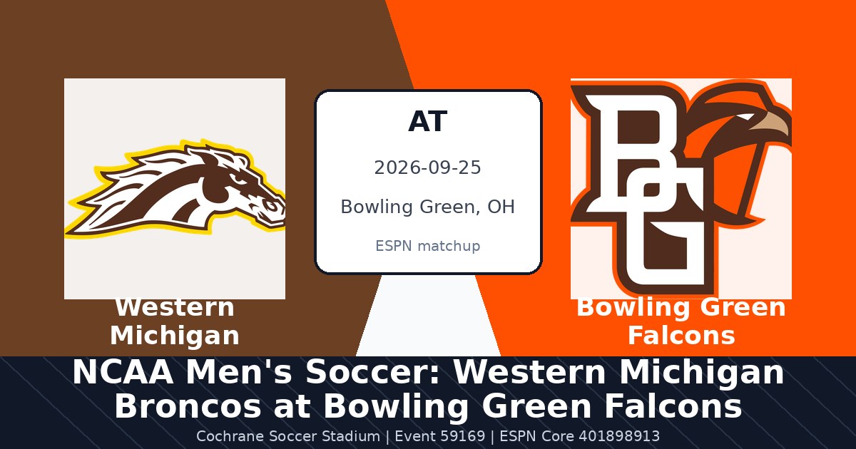 NCAA Men's Soccer: Western Michigan Broncos at Bowling Green Falcons photo in Bowling Green, OH