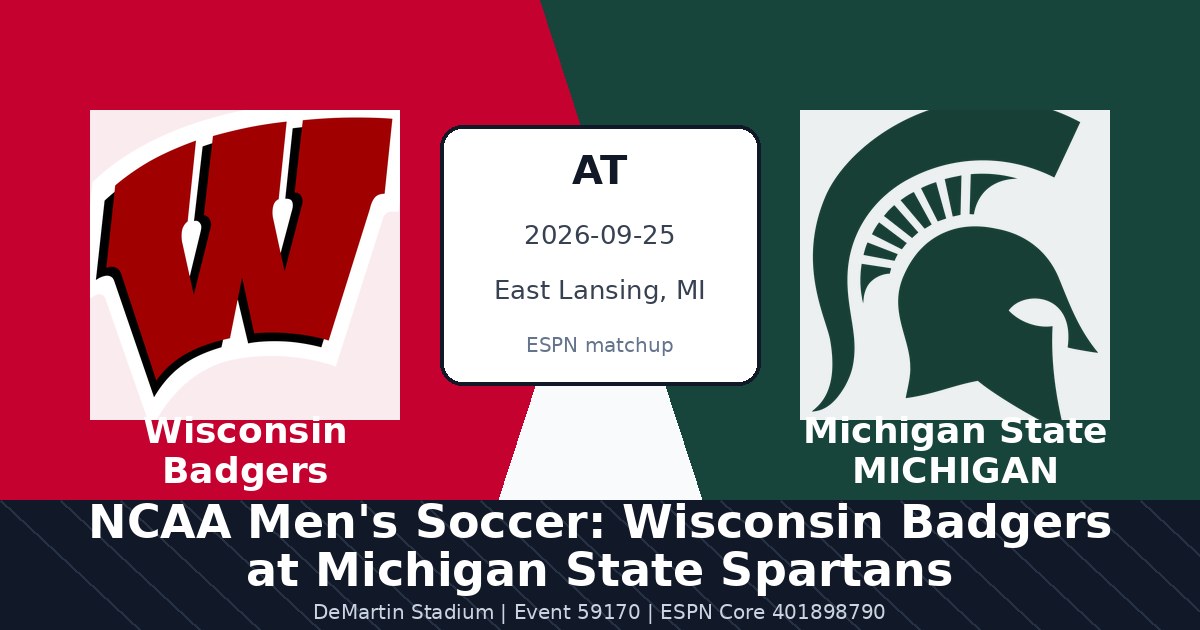 NCAA Men's Soccer: Wisconsin Badgers at Michigan State Spartans photo in East Lansing, MI