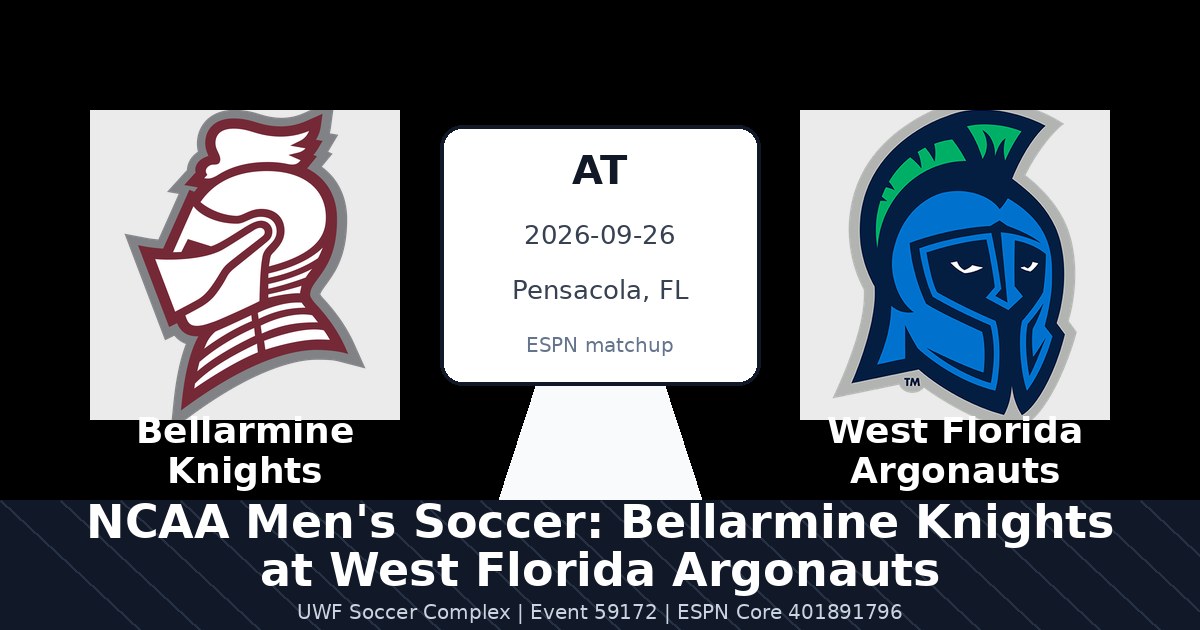 NCAA Men's Soccer: Bellarmine Knights at West Florida Argonauts photo in Pensacola, FL