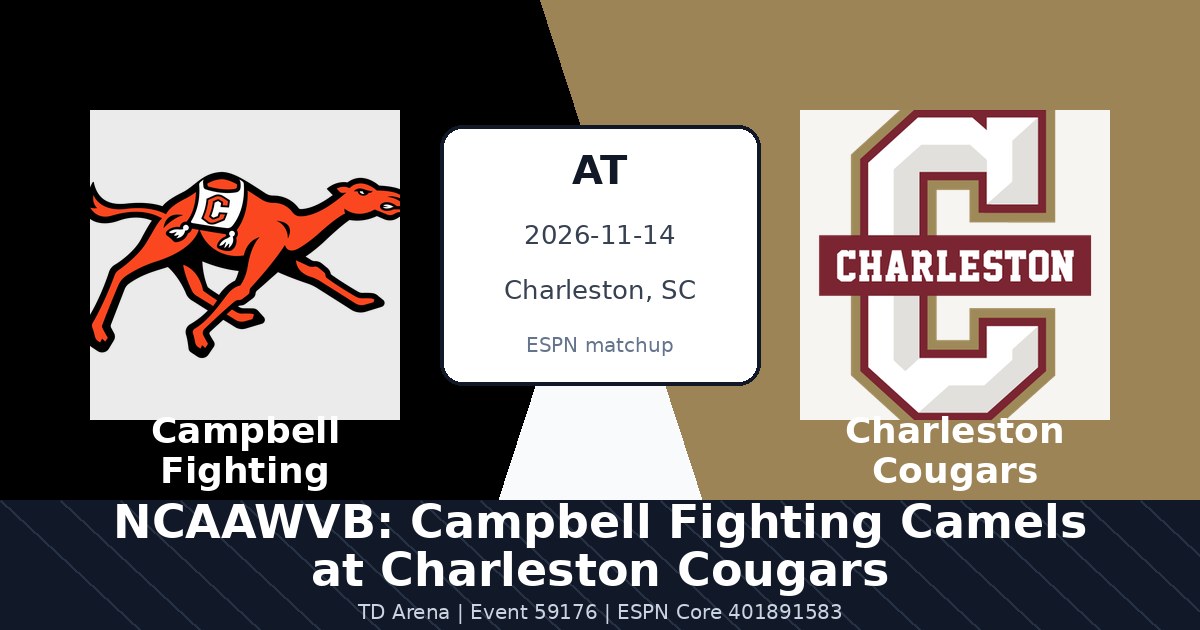 NCAAWVB: Campbell Fighting Camels at Charleston Cougars photo in Charleston, SC