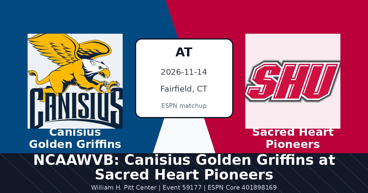 NCAAWVB: Canisius Golden Griffins at Sacred Heart Pioneers photo in Fairfield, CT