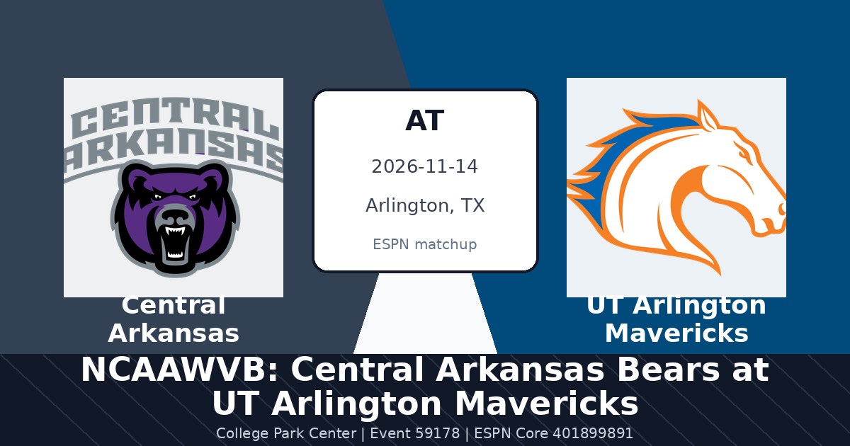 NCAAWVB: Central Arkansas Bears at UT Arlington Mavericks photo in Arlington, TX