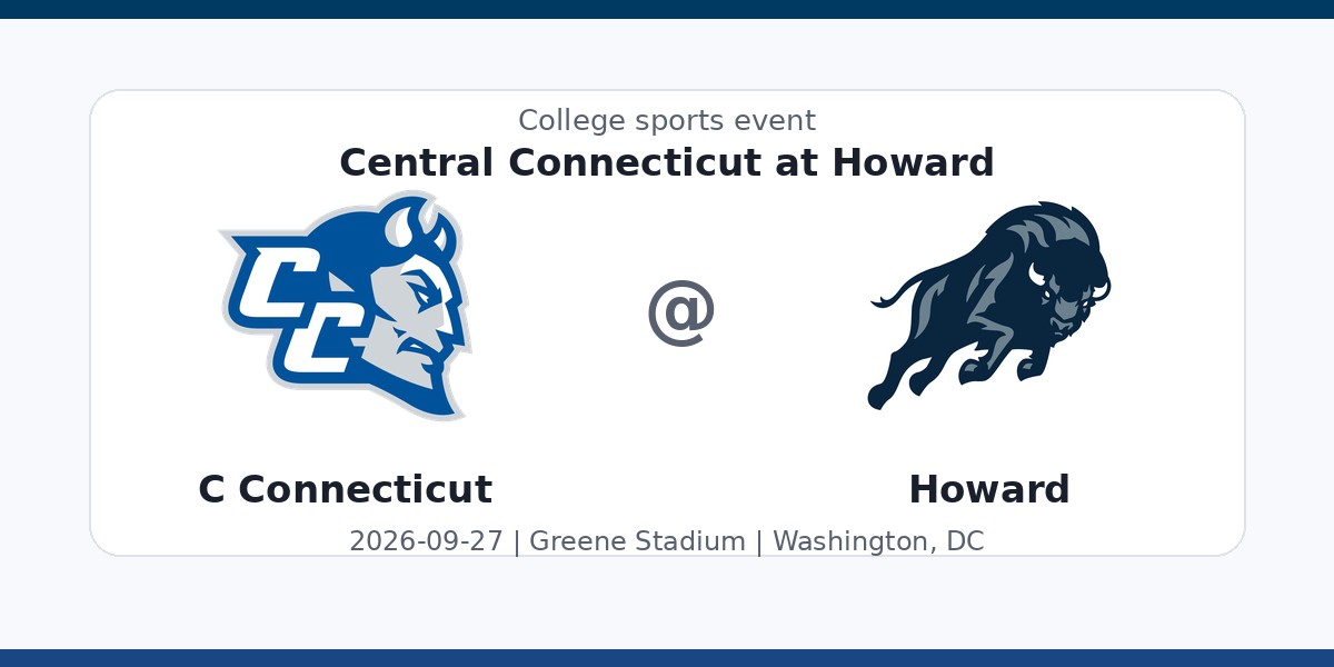NCAA Men's Soccer: Central Connecticut Blue Devils at Howard Bison — sports in Washington, DC
