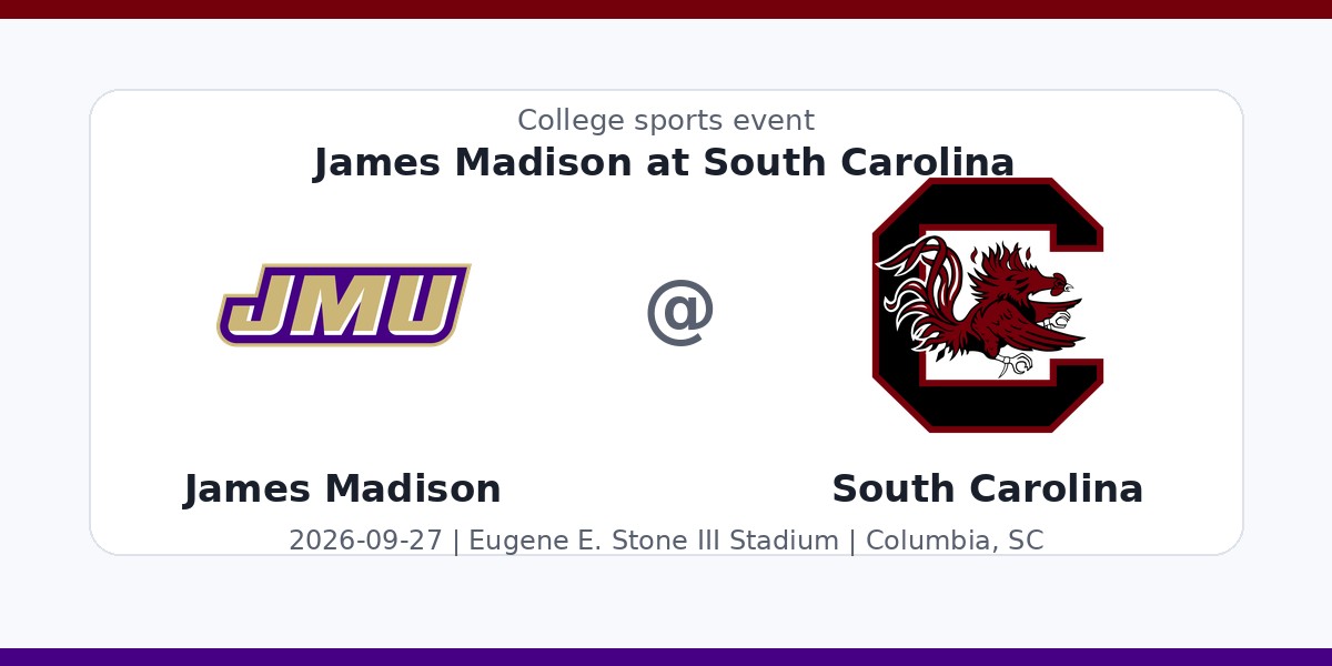 NCAA Men's Soccer: James Madison Dukes at South Carolina Gamecocks in Columbia, SC